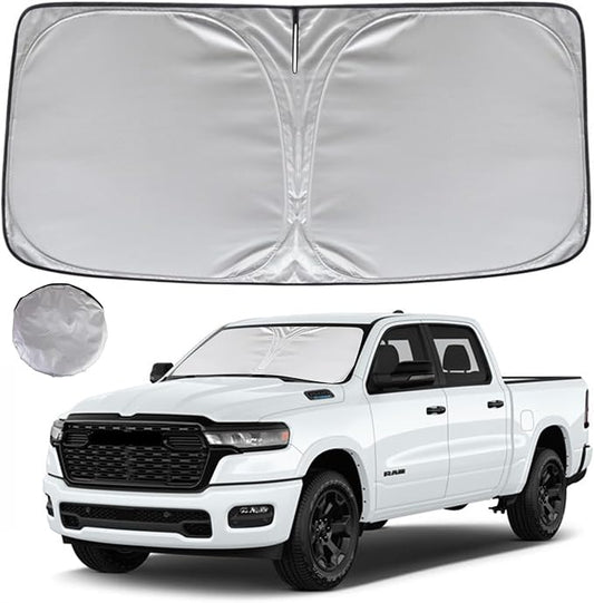 KAYZT Windshield Sun Shade for 2019-2025 2026 Dodge Ram 1500 CrewCab, MegaCab by KAYZT