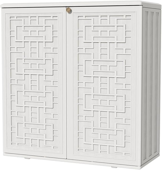 KINYING Outdoor Storage Cabinet Waterproof, Resin 60 Gallon Deck Box by KINYING