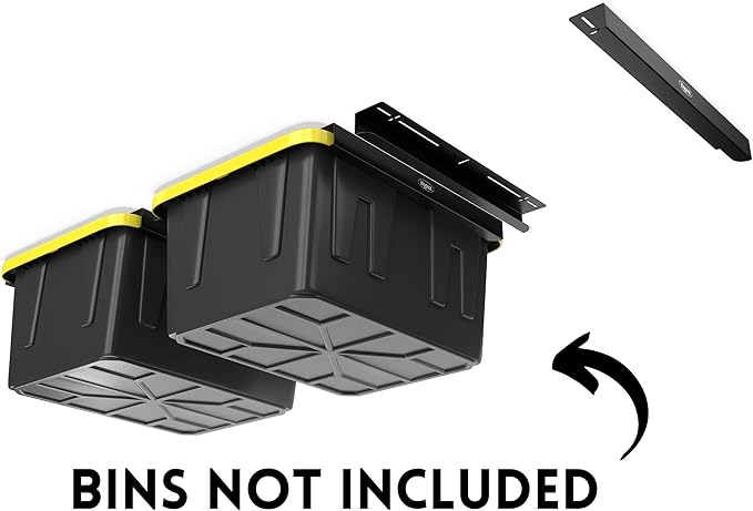 Koova Overhead Bin Rack for Three Bins | Overhead Garage Storage Rack to Mount - Image 2