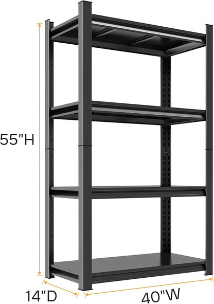 55"H Garage Shelving 2400LBS Capacity Heavy Duty Steel Storage Shelves - Image 3