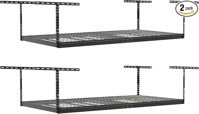 SafeRacks Heavy Duty Overhead Garage Storage Rack, 600 lb Capacity, Adjustable by SafeRacks
