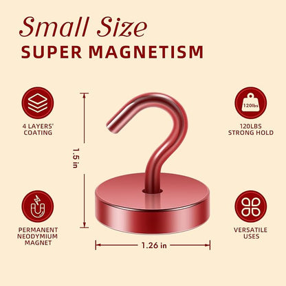 Neosmuk Magnetic Hooks, Cruise Ship Essentials, 120lb+ Heavy Duty Magnetic Hooks - Image 5