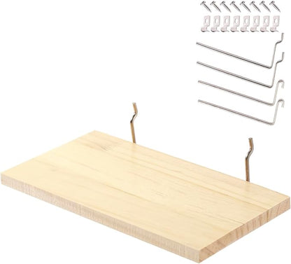 Shelves for PegBoard, Pine Wooden Pegboard Shelf Wall Organizer, Wooden Board by Unknown