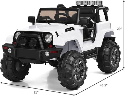 Costzon Ride On Car, 12V Battery Powered Electric Ride On Truck w/Parental - Image 7