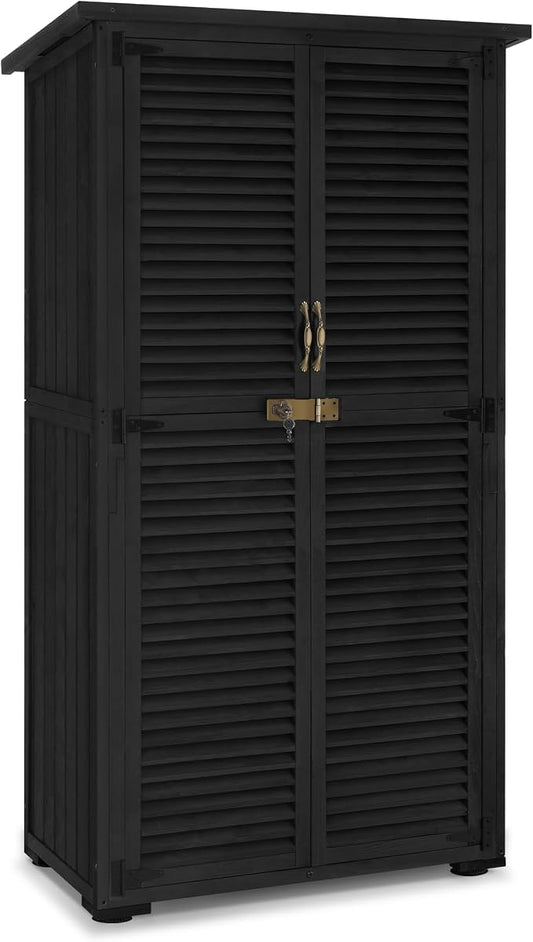 MCombo Outdoor Storage Cabinet, Wooden Storage Shed by MCombo