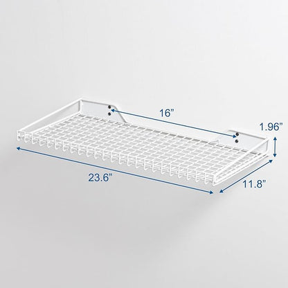 Wallmaster Heavy Duty Garage Wall Shelving 2 Pack 23.6"x11.8" Metal Wire - Image 3