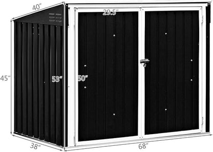 Goplus 6' x 3' Outdoor Storage Shed, Tool Storage Shed - Image 6