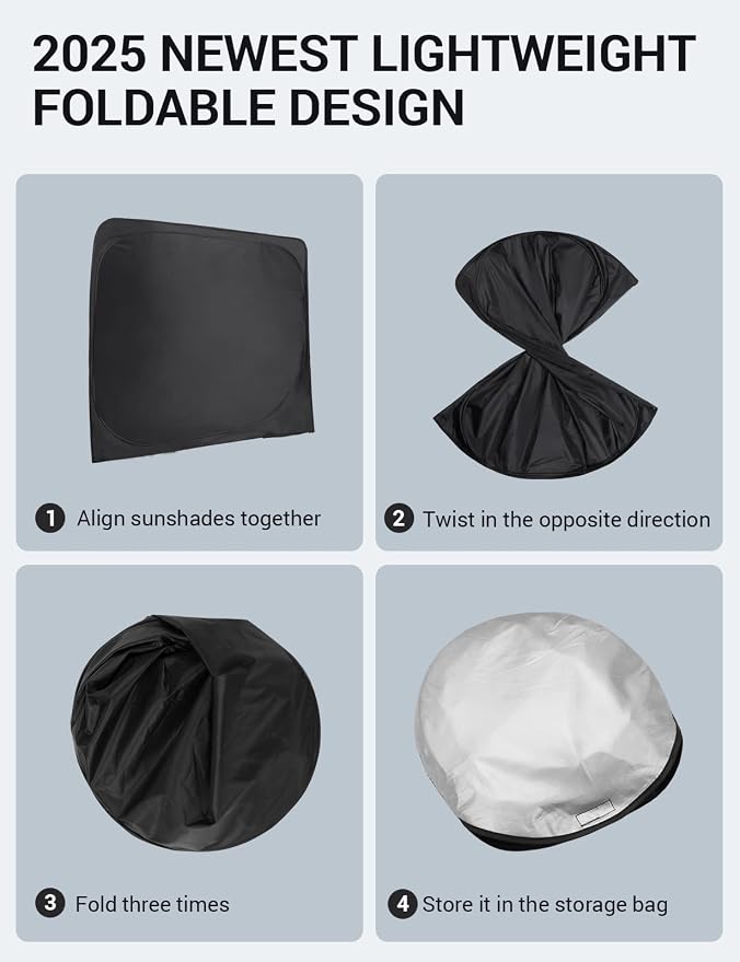 Proadsy for Mazda CX-5 2017-2024 2025 Windshield Sun Shade 4-Layer Foldable - Image 8