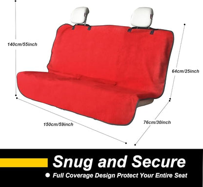 Back Seat Cover for Car Trucks Van SUV, Waterproof Rear Bench Towel Seat Covers - Image 4
