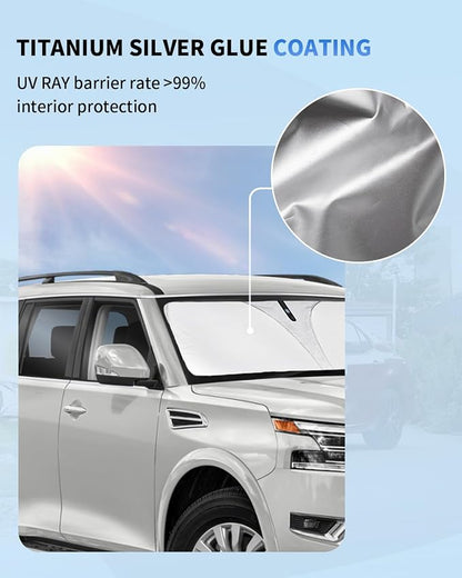 for Armada Windshield Sun Shade Custom Fit - Image 3