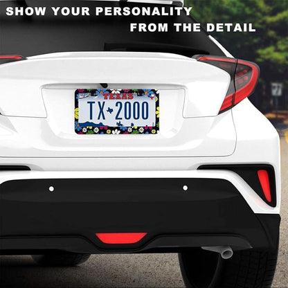 Hippie Flower License Plate Frame-2 Pack Colorful Daisy Blossom License Plate - Image 2