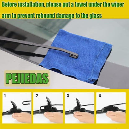 Set of Wiper Blades, Front Wiper + Rear Wiper Blades - Image 6