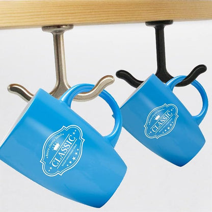 10 Pcs Zinc Alloy Ceiling Double Hook Cabinet Wardrobe Coat Towel Hat Hook - Image 6