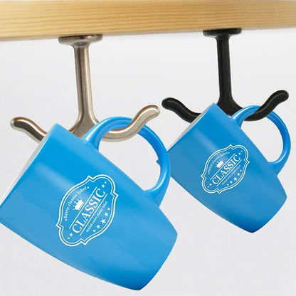 10 Pcs Zinc Alloy Ceiling Double Hook Cabinet Wardrobe Coat Towel Hat Hook - Image 4