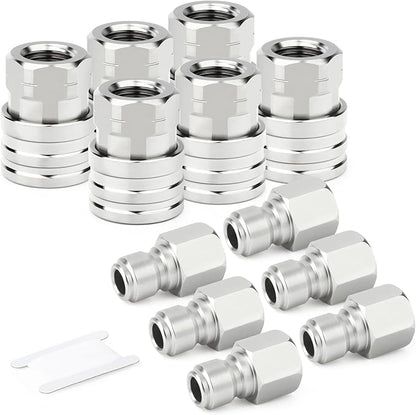 TAISHER 12PCS 304 Stainless Steel Pressure Washer Adapter Kit, Quick Connect by TAISHER