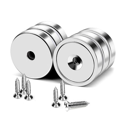 MIKEDE 6 Pack Strong Magnets, 30lbs Neodymium Heavy Duty Magnets, Round Strong by MIKEDE