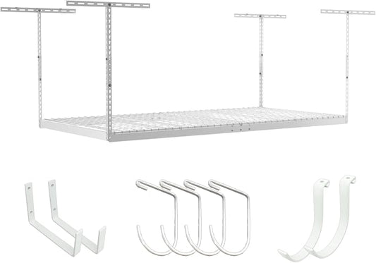 SafeRacks 4 ft x 8 ft Overhead Storage Rack Adjustable 24 in - 45in Height by SafeRacks