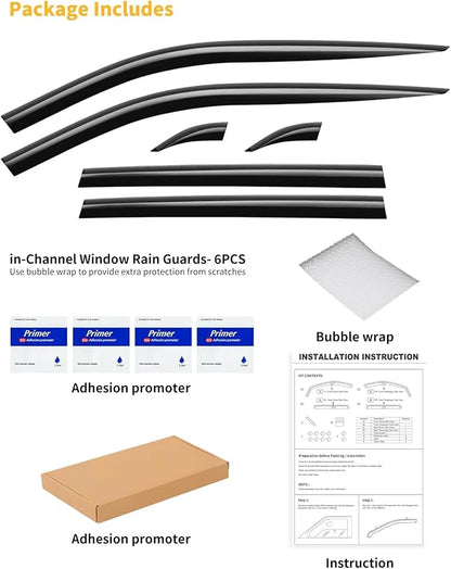 Tape-On Window Rain Guards Fit for Toyota RAV4 2019 2020 2021 2022 2023 2024 - Image 8