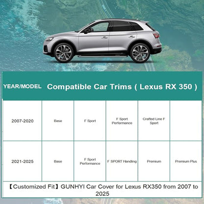 Premium Car Cover Custom Fit Lexus RX350, 16 Layers Heavy Duty Car Cover - Image 5