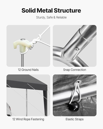 VEVOR Carport, 10 x 20 FT Outdoor Car Canopy, Potable Carport, Heavy Duty - Image 5