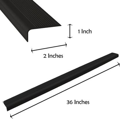 Rubber Bond Stair Edge Protector 36x2x1 inch Anti-Slip Stair Corner Trim Rubber - Image 3