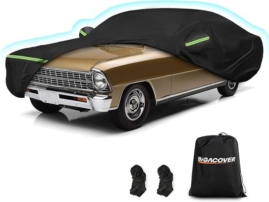 Waterproof Car Covers for Chevrolet II Nova/Nova SS 350/350 SC Sedan/Coupe by BIGACOVER