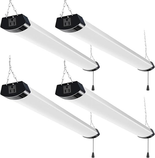 hykolity 120W LED Shop Light Linkable, 5000K 4FT Black Utility Shop Lights by hykolity