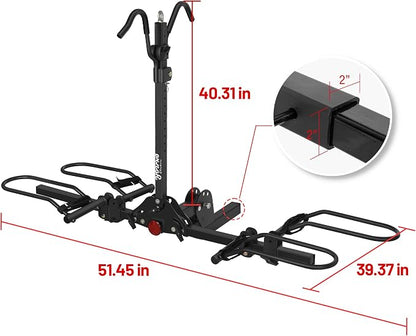 Young 200 lbs. 2 Bike Rack Hitch Mount Platform Style - Image 8