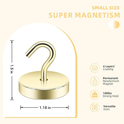 Neosmuk Magnetic Hooks, Cruise Ship Essentials, 100lb+ Heavy Duty Magnetic Hooks - Image 4