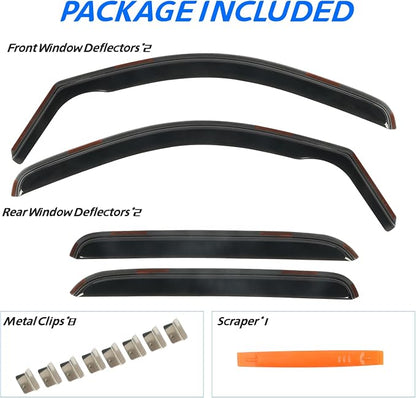 in-Channel Rain Guards Fit for 2007-2013 Chevy Silverado/GMC Sierra - Image 6