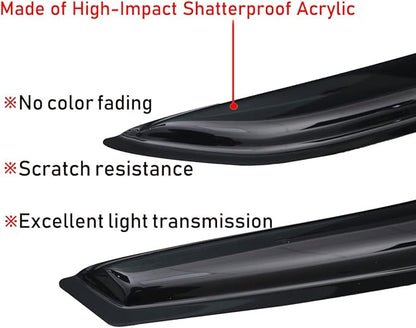 Lightronic Extra Durable Tape-on Auto Vent Window Visor, Fits 1999-2006 - Image 6
