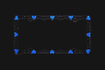 Creathome 3D Daisy Heart License Plate Frame from Pure Zinc Alloy Metal Perfect - Image 4