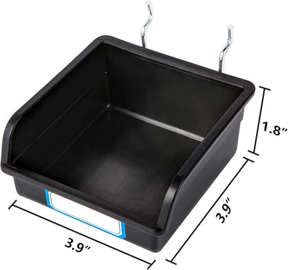 FRIMOONY Pegboard Bins with Hooks and Labels, - Image 3