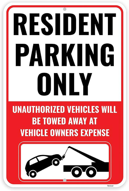 1PC Resident Parking Sign, 18 x 12 Inches by Venicor