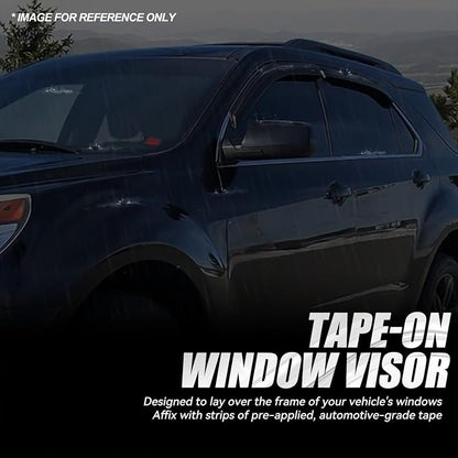 Auto Dynasty Set of 4 Carbon Fiber Pattern Window Visors Compatible 2010 2011 - Image 3