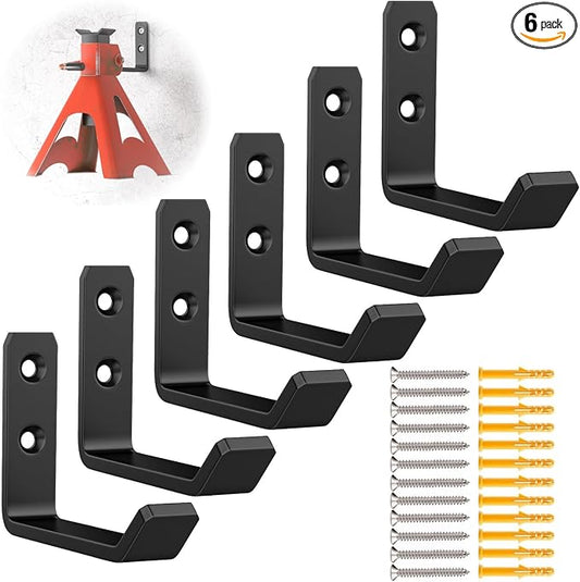 6 Pack Jack Stands Wall Mount Organizer, Car Jack Stand Wall Hooks by lcusepu