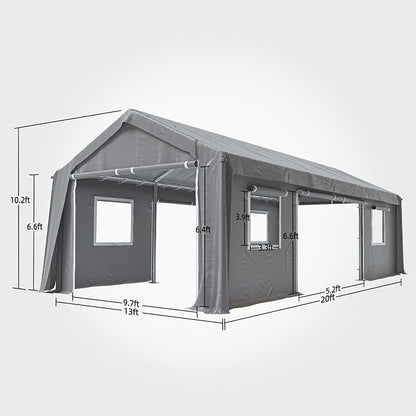 13x20ft Heavy Duty Carport Outdoor Canopy Portable Garage - Image 2