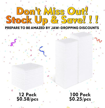 HOMEXCEL White Shop Towels 100 Pack, Reusable Microfiber Towels - Image 5