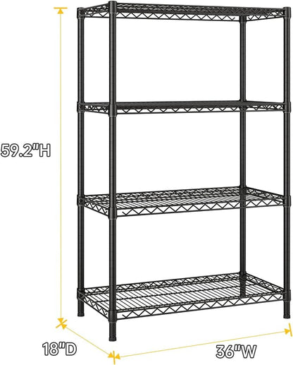 SINGAYE 4 Garage Heavy Duty Shelving Unit Kitchen Pantry Close Home Organizers - Image 3
