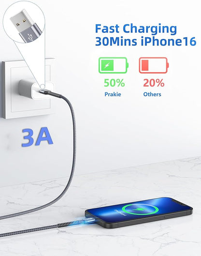 USB A to USB C for Carplay USB C Cable 3FT, Car Charger Cable 2Pack Short Type - Image 2