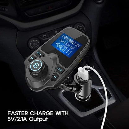 Nulaxy Bluetooth Car FM Transmitter Audio Adapter Receiver Wireless Handsfree - Image 6