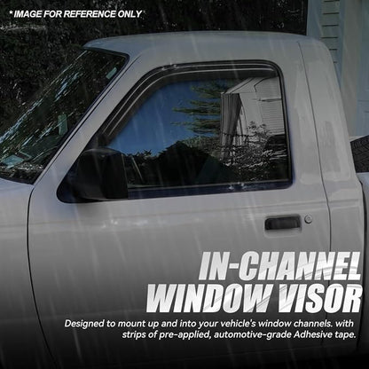 Auto Dynasty 2Pcs Carbon Fiber Pattern Window Visors Compatible - Image 3