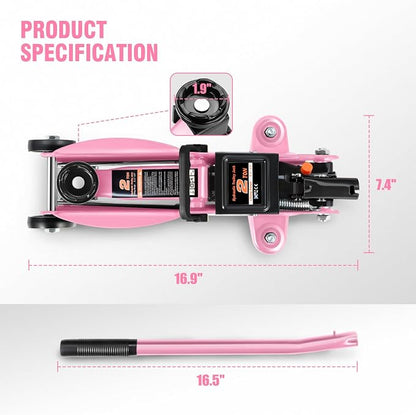 DNA MOTORING Low Profile Hydraulic Trolley Service/Floor Jack, 2 Ton Capacity - Image 4
