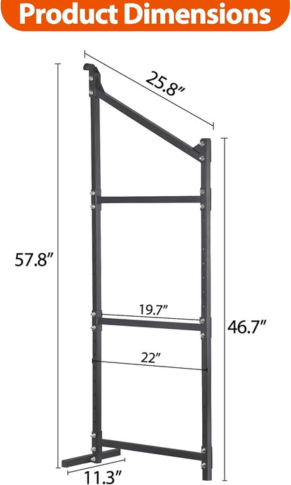 2 Pack Hanging Heavy duty Adjustable Shelf 56.5x22 Cargo Container Shelving - Image 3