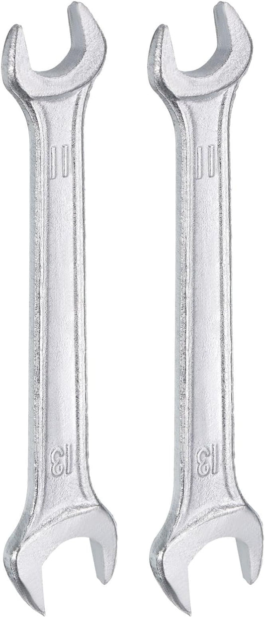 HARFINGTON 2pcs Double Open End Wrench 11mm x 13mm Metric 15 Degree Offset by HARFINGTON