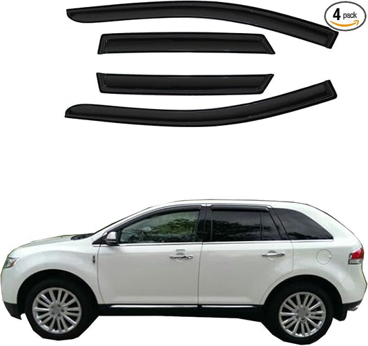 Wind Deflector Compatible with 2007-2014 Ford Edge/Lincoln MKX Smoke Sun/Rain by GLDIFA