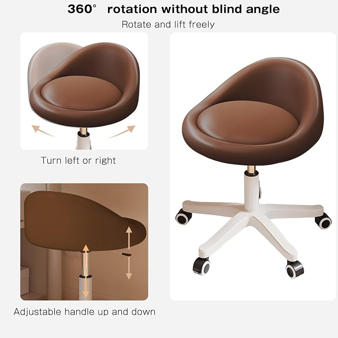 Rolling Stool Set of 3 Rolling Hydraulic Salon Stool - Image 3