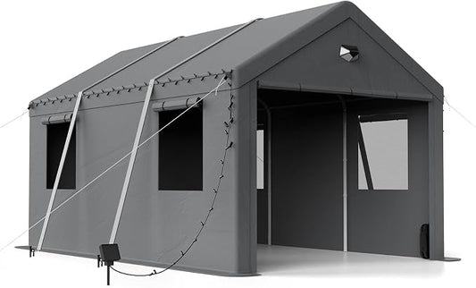 10x16 Carport Canopy, Heavy Duty Car Port, Portable Car Ports Garage by BENASS
