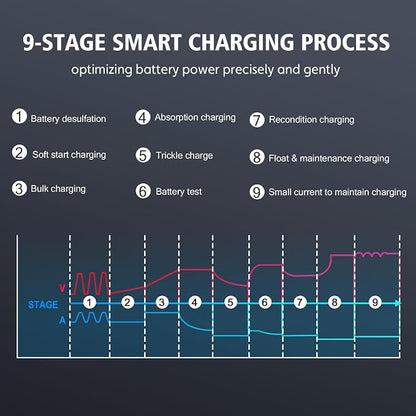 30 Amp Lithium Battery Charger, 6V10A/12V30A/24V16A Lifepo4, Lead-Acid Smart - Image 8