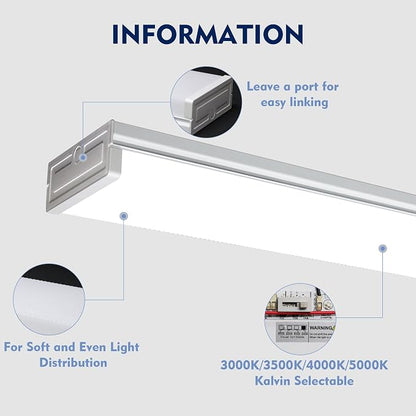 5PK 4FT LED Shop Light - Image 6